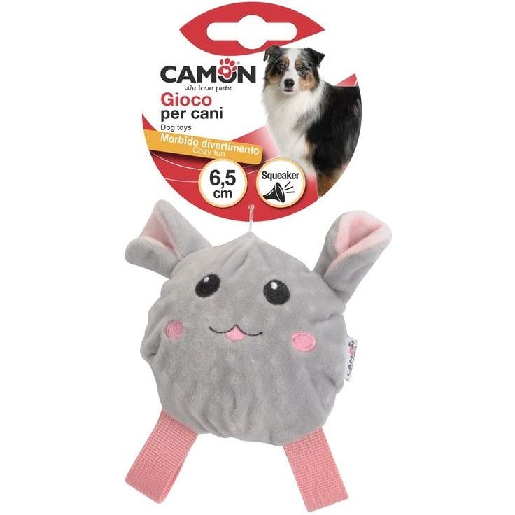 Игрушка для собак Camon Животные, с пищалкой, плюш, 6,5 см, в ассортименте - фото 1