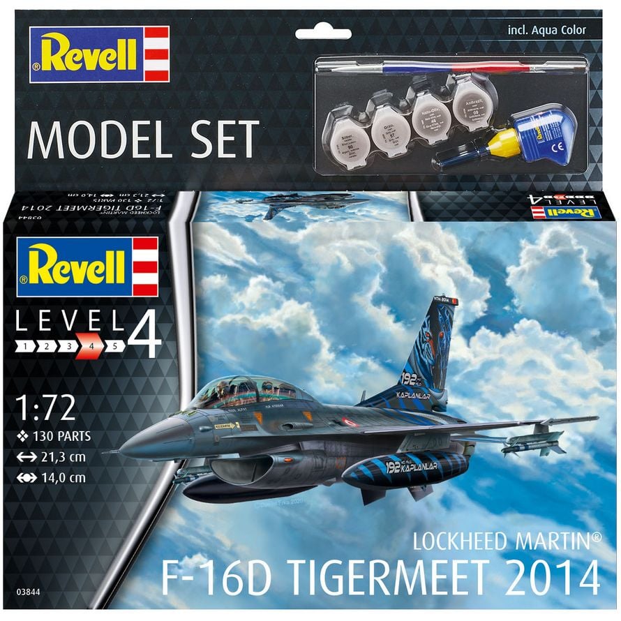 Збірна модель Revell Набір Літак F-16D Tigermeet 2014, рівень 4, масштаб 1:72, 130 деталей (RVL-63844) - фото 8