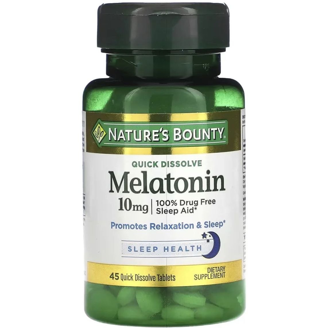 Мелатонін швидко розчинний Nature's Bounty Melatonin смак вишні 10 мг 45 таблеток - фото 1