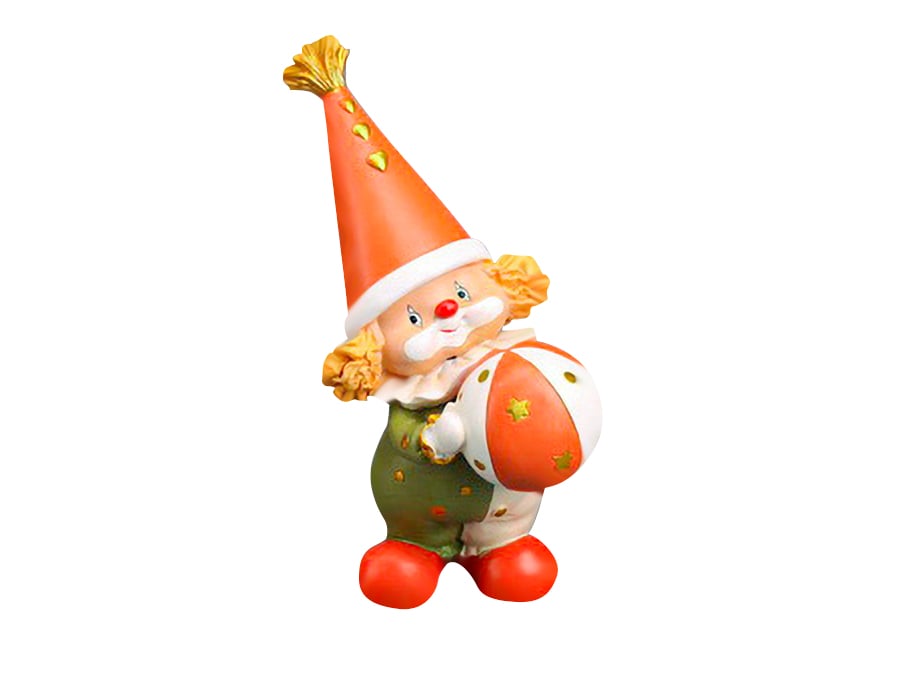 Декоративная фигурка Lefard Клоун с мячем, 23 см, разноцвет (390-043) - фото 1
