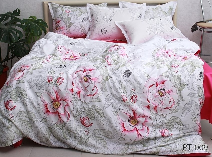 Комплект постельного белья TAG Tekstil с компаньоном Евро Разноцветный 000240905 (PT-009) - фото 2