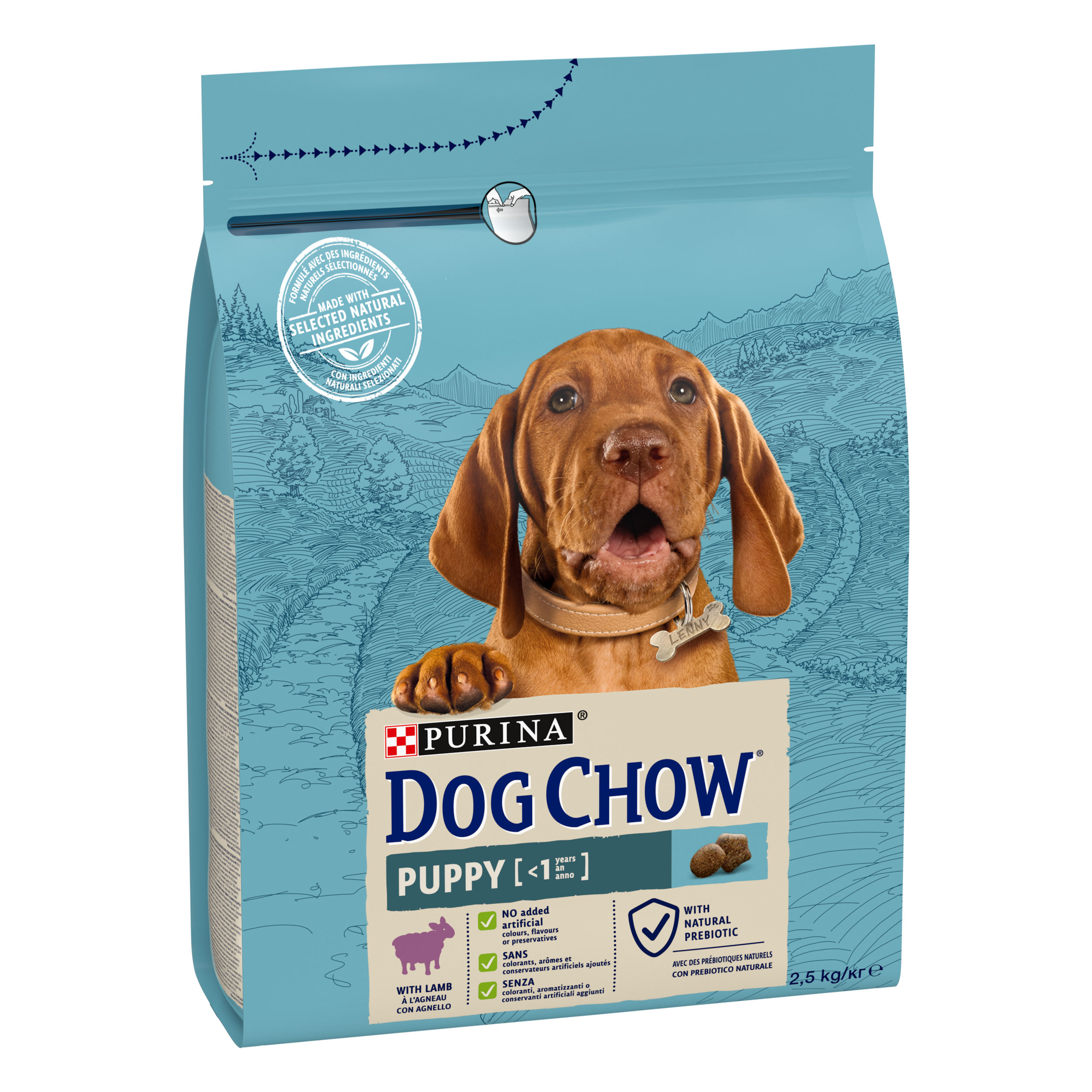 Сухий корм для цуценят Dog Chow Puppy <1, з ягням, 2,5 кг - фото 2