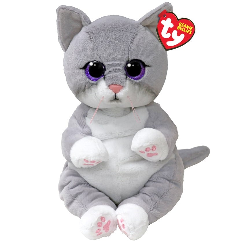 Мягкая игрушка TY Beanie Bellies Серый котенок Morgan 25 см (43203) - фото 1