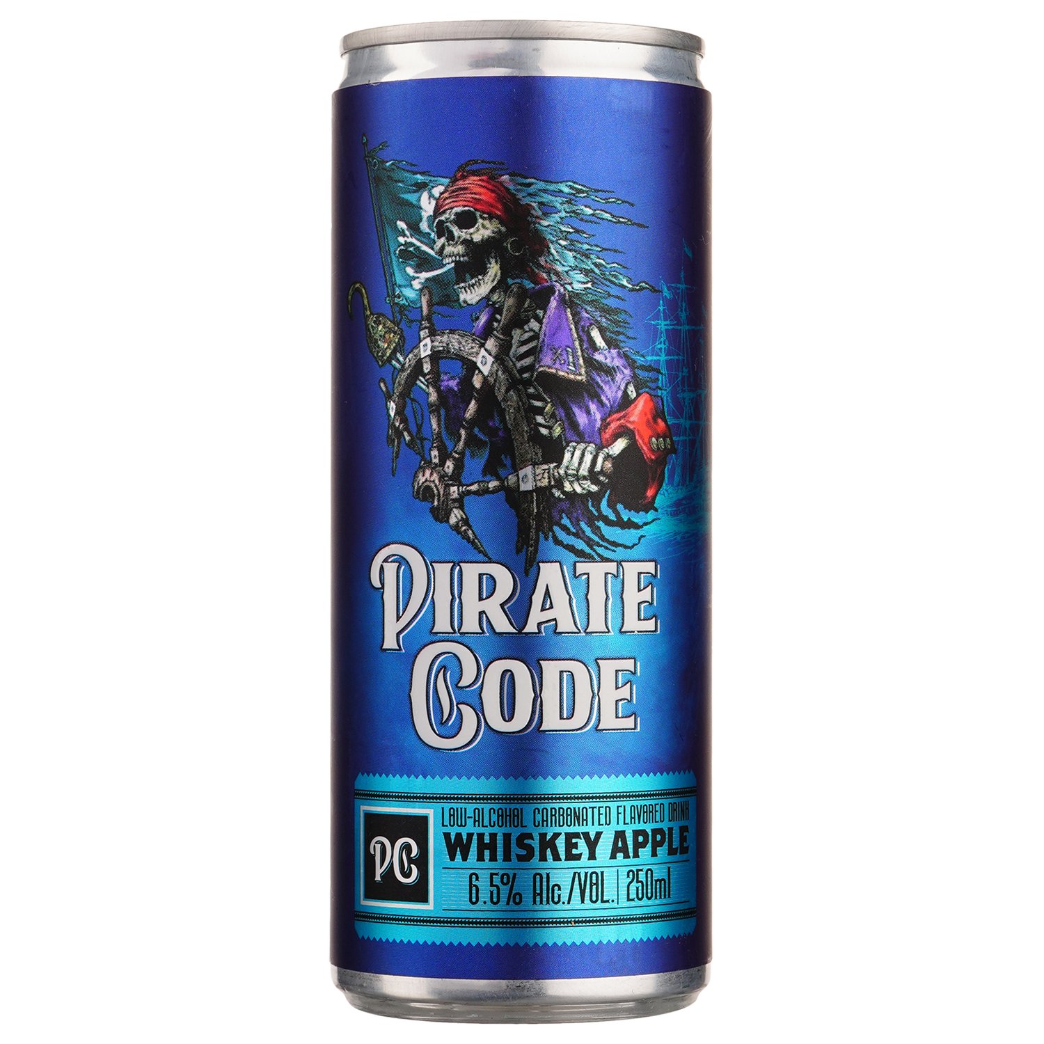 Напій слабоалкогольний Pirate Code Whiskey Apple, 6,5%, з/б, 0,25 л - фото 1