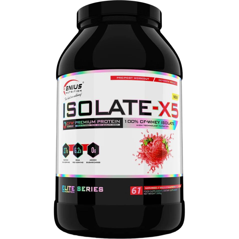 Протеїн Genius Nutrition Isolate-X5 Wild Strawberry 2 кг - фото 1