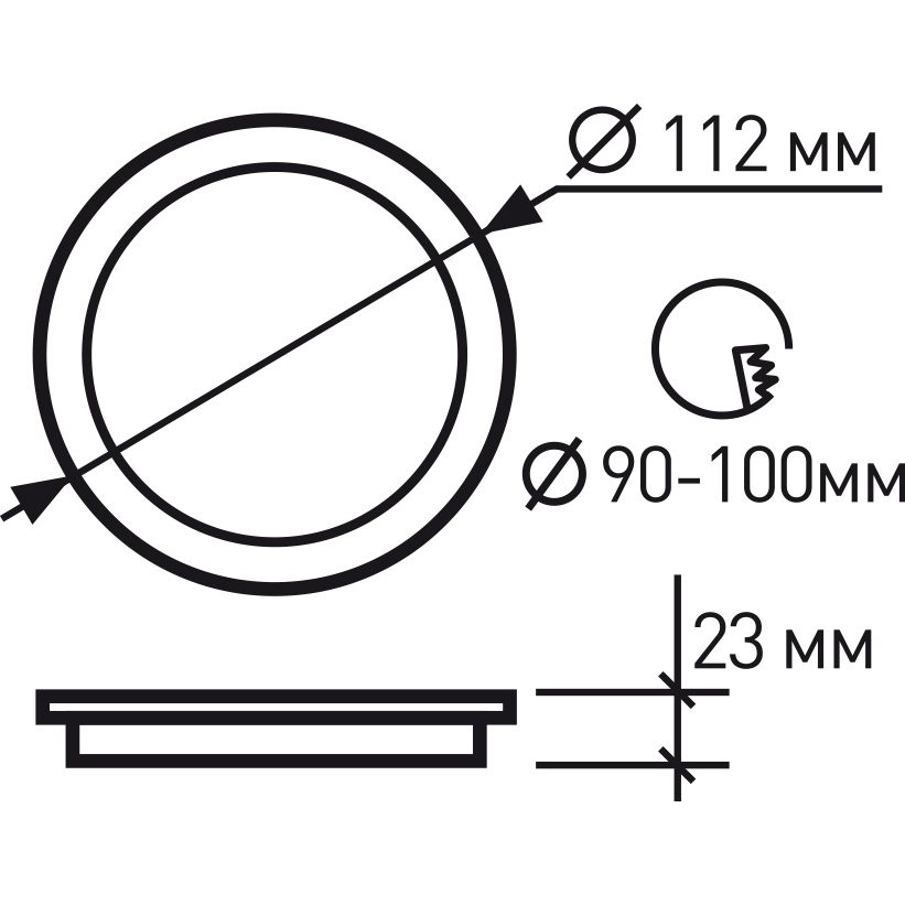 Світлодіодний світильник Eurolamp LED Downlight NEW 9W 4000K круглий чорний (LED-DLR-9/4(new)(black)) - фото 3