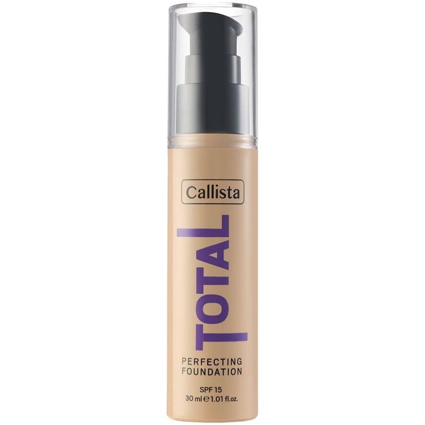 Тональний крем Callista Total Perfecting Foundation SPF 15 відтінок 250 Sand 30 мл - фото 1