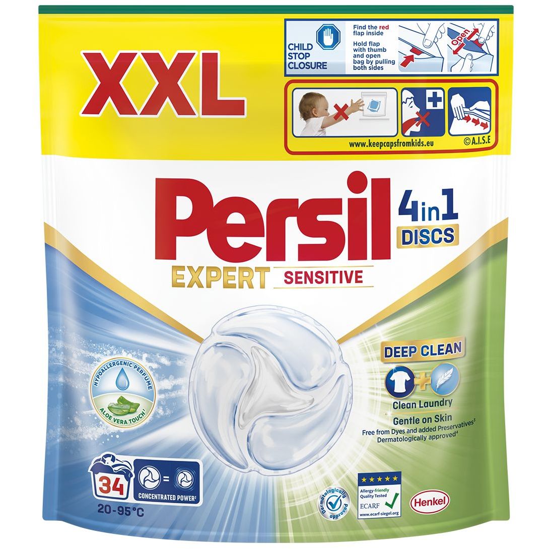 Диски для прання Persil Expert Deep Clean Sensitive 4 in 1 Discs 34 шт. - фото 1