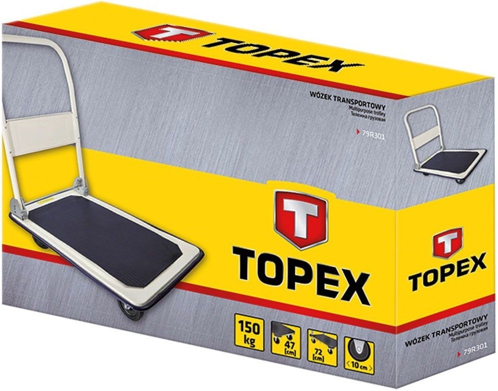 Візок платформний Topex вантажний до 150 кг (79R301) - фото 2