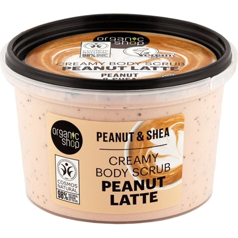 Скраб для тіла Organic Shop Peanut Latte Вершковий арахіс і Ши 250 мл - фото 1