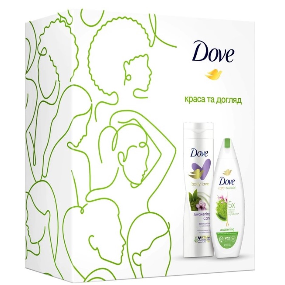 Подарунковий набір Dove Краса та догляд: Крем-гель для душу 225 мл + Лосьйон для тіла 250 мл - фото 1