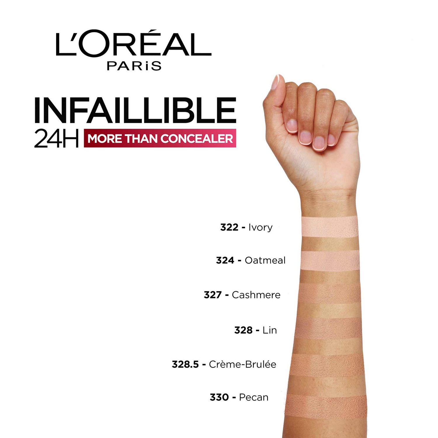 Стойкий многофункциональный консилер для лица L'Oreal Paris Infaillible, оттенок 328, 11 мл - фото 2