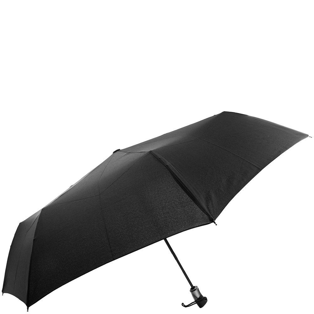 Мужской складной зонтик полный автомат Lamberti 104 см черный - фото 2