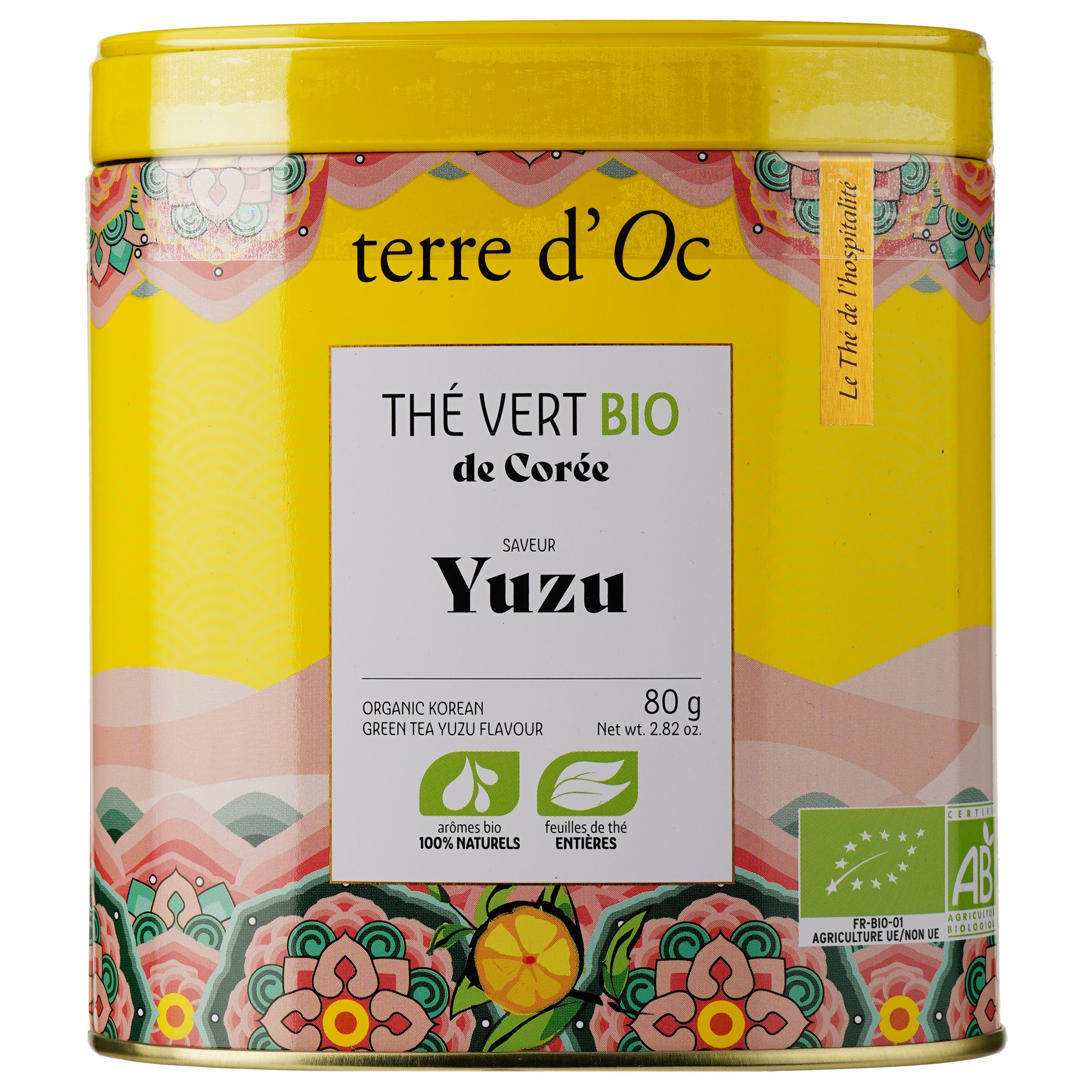 Чай зеленый Terre d'Oc Yuzu, апельсин, органический, 80 г (885822) - фото 1