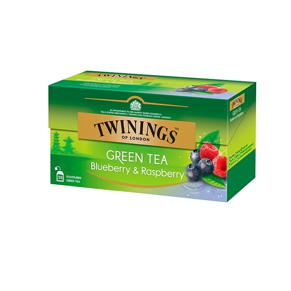 Чай зелений Twinings з чорницею та малиною, 25 пакетиків (828047) - фото 1