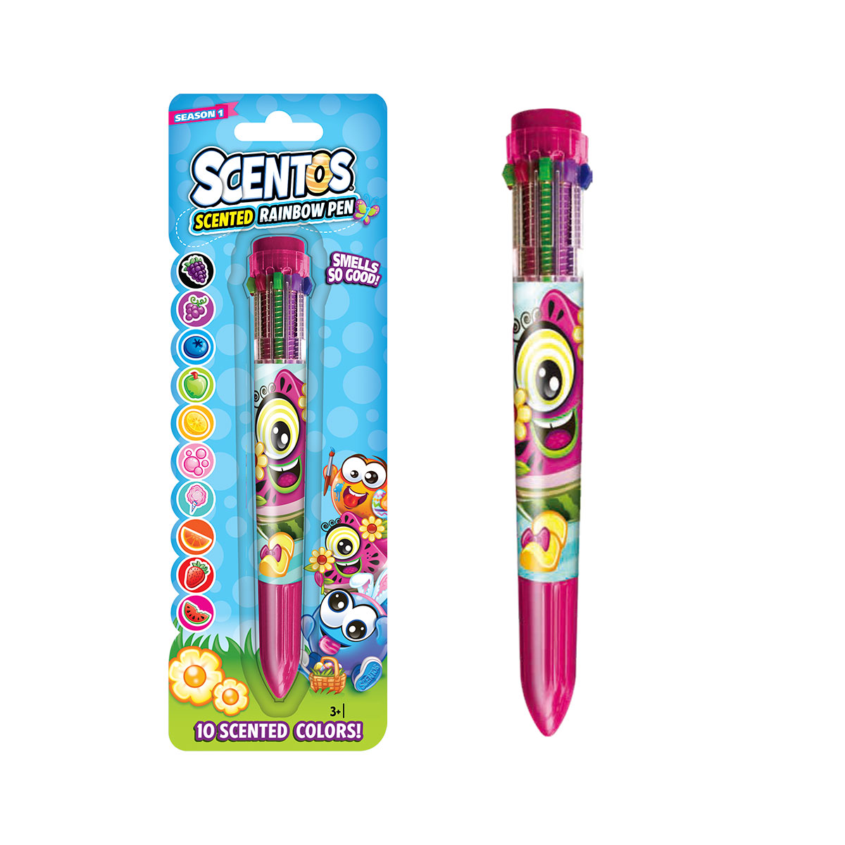 Многоцветная ароматная шариковая ручка Scentos Пасхальные краски, 10 цветов (11637-1) - фото 1