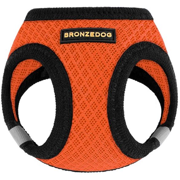 Шлейка для собак Bronzedog Mesh Vest, размер 3XS, 24х26 см, оранжевая - фото 2