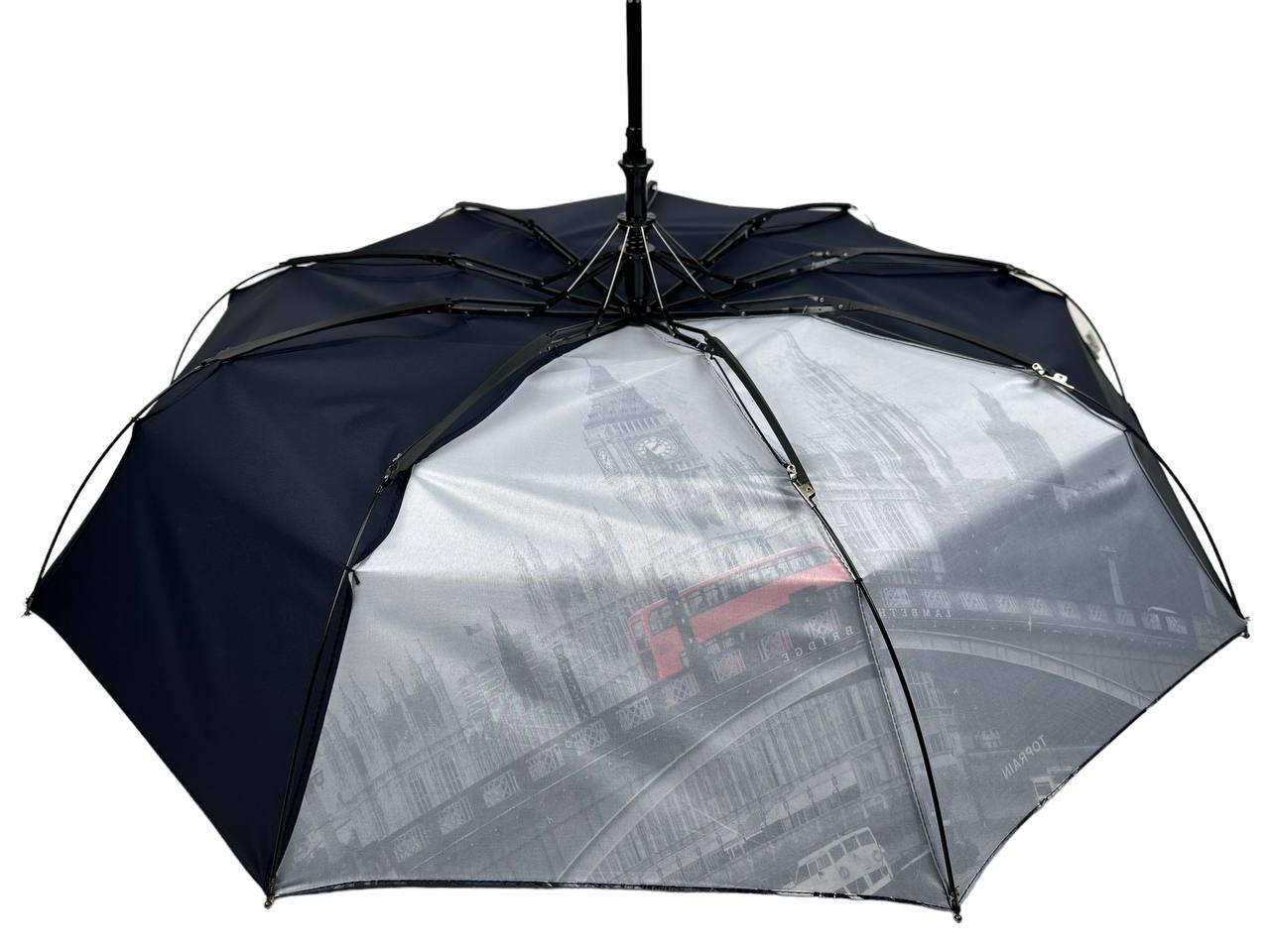 Жіноча складана парасолька напівавтомат Toprain 96 см синя - фото 6