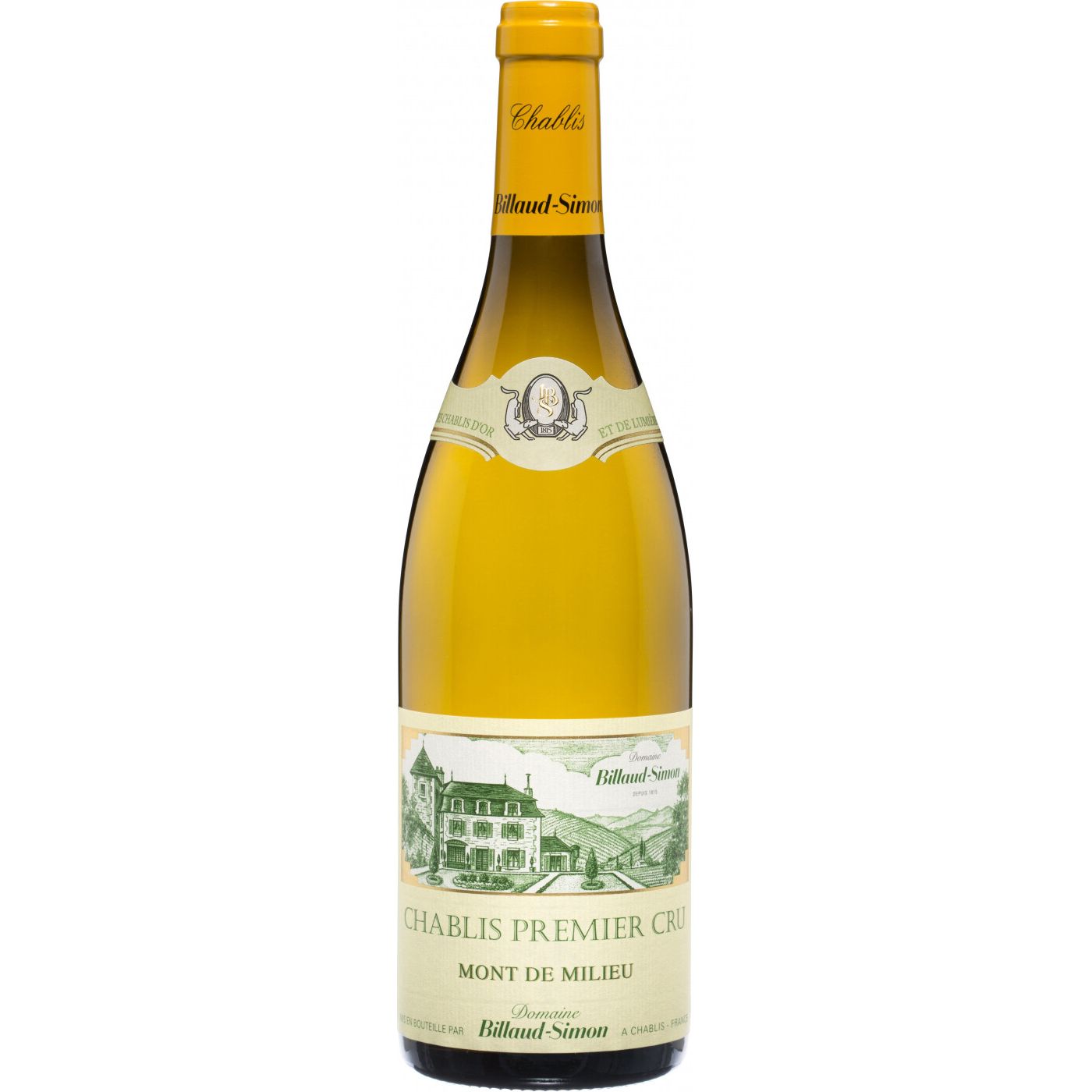 Вино Billaud-Simon Chablis Premier Cru Mont de Milieu 2020, белое, сухое, 0,75 л - фото 1