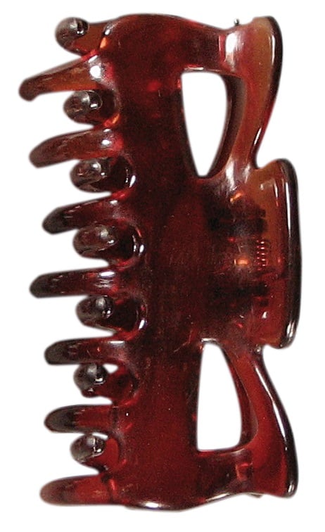 Зажим для волос Titania пластмассовый, 9 см, коричневый, 2 шт. (8021-8 B) - фото 1