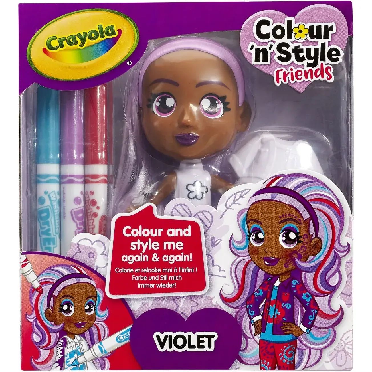 Набір для творчості Crayola Colour n Style, Стильні дівчата, Віолетта (918939.005) - фото 1