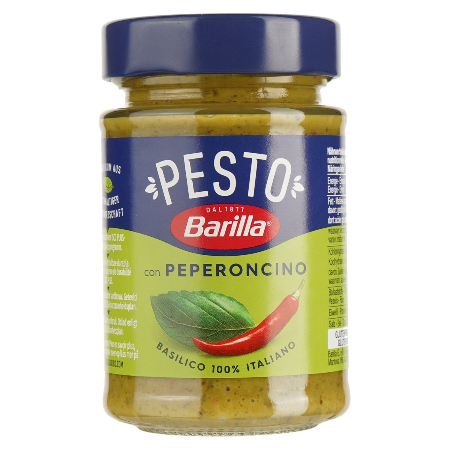 Соус Barilla Pesto Peperoncino Basilico 195 г - фото 1