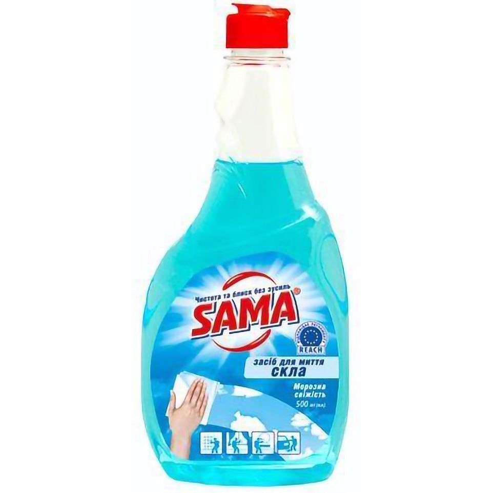 Средство для мытья стекол Sama Морозная свежесть Запаска, 500 мл (0174) - фото 1