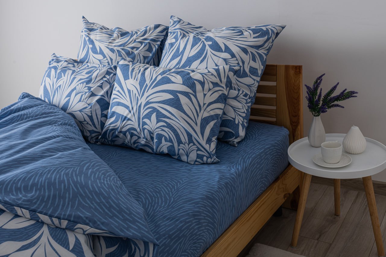 Комплект постельного белья ТЕП Soft dreams Light Blue Fantasy полуторный голубой с белым (2-03857_25469) - фото 2