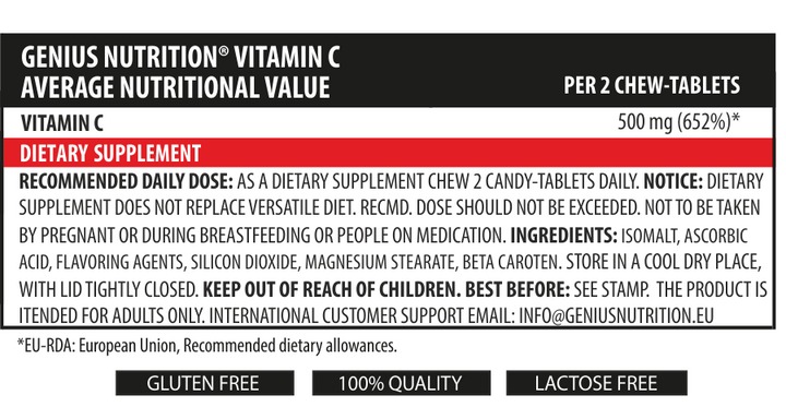 Вітамін Genius Nutrition Vitamin C 300 таблеток - фото 2