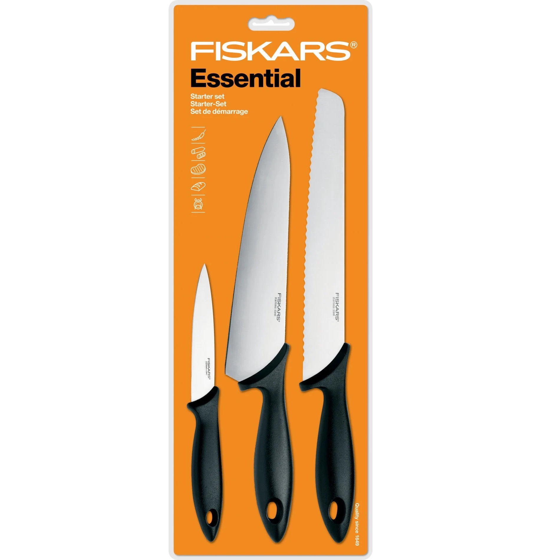 Набор ножей для чистки Fiskars Essential Starter, 2 шт (1023784) - фото 1