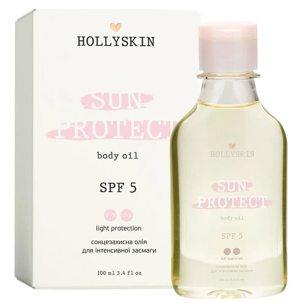 Солнцезащитное масло для интенсивного загара Hollyskin Sun Protect SPF 5, 100 мл - фото 2