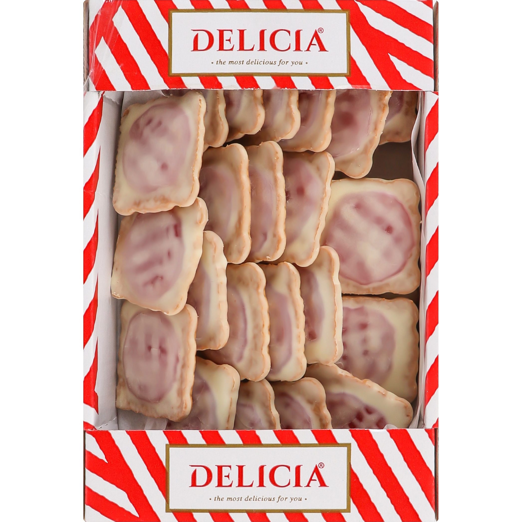 Печиво здобне Delicia Маргаритка у молочній глазурі зі смаком чорної смородини 350 г - фото 1