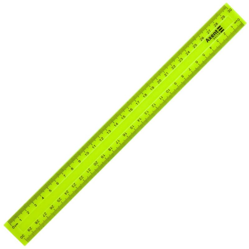 Лінійка Axent пластикова жовта 30 см (D9800-01) - фото 1