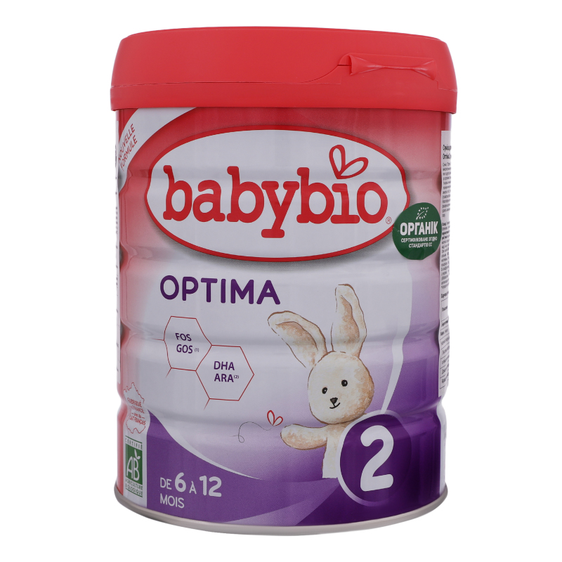 Органическая молочная смесь BabyBio Optima 2, для детей 6-12 мес., 800 г - фото 1