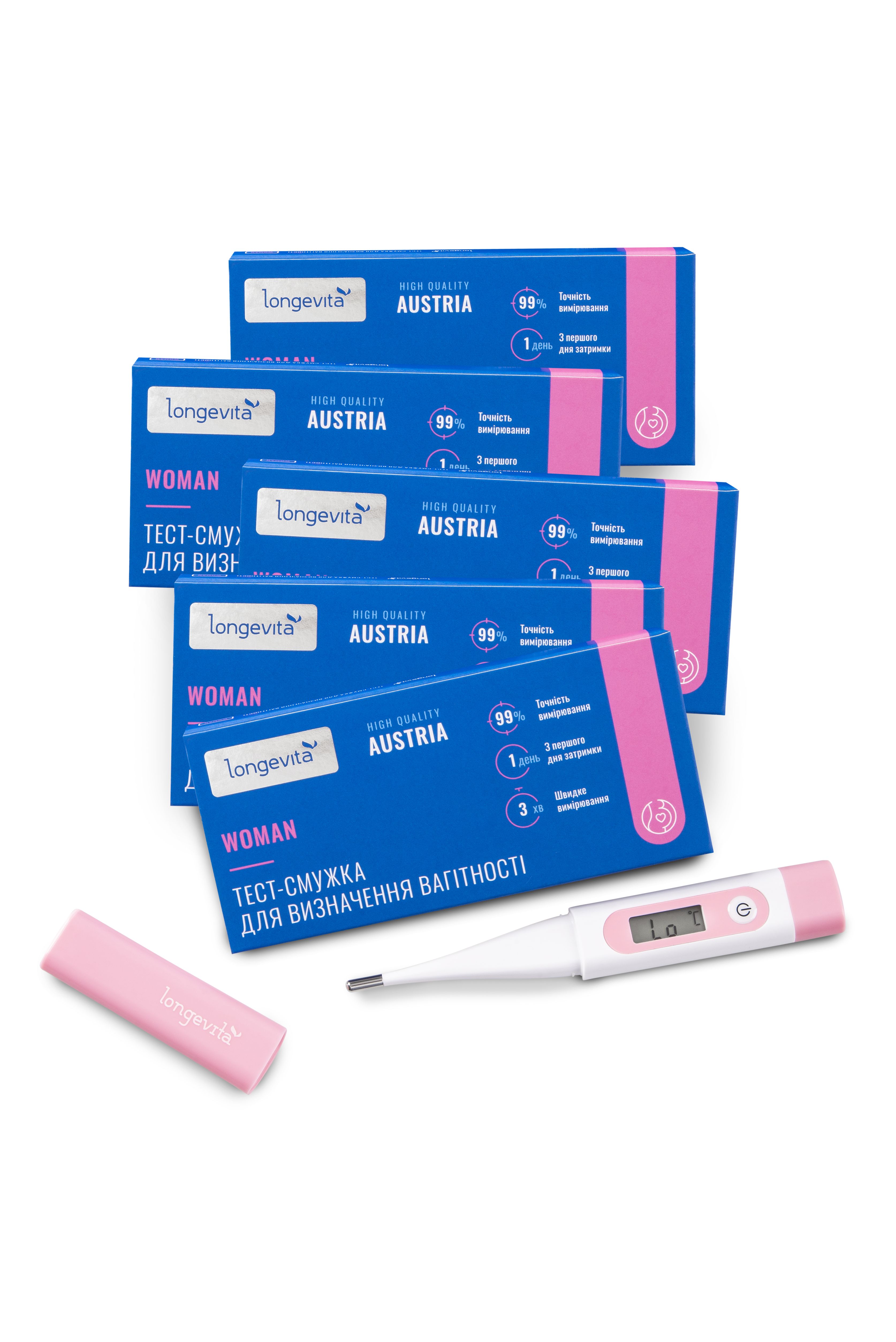 Набір для визначення вагітності Longevita Woman Hope: 5 тест-смужок TS/1 + MT-31 - фото 2