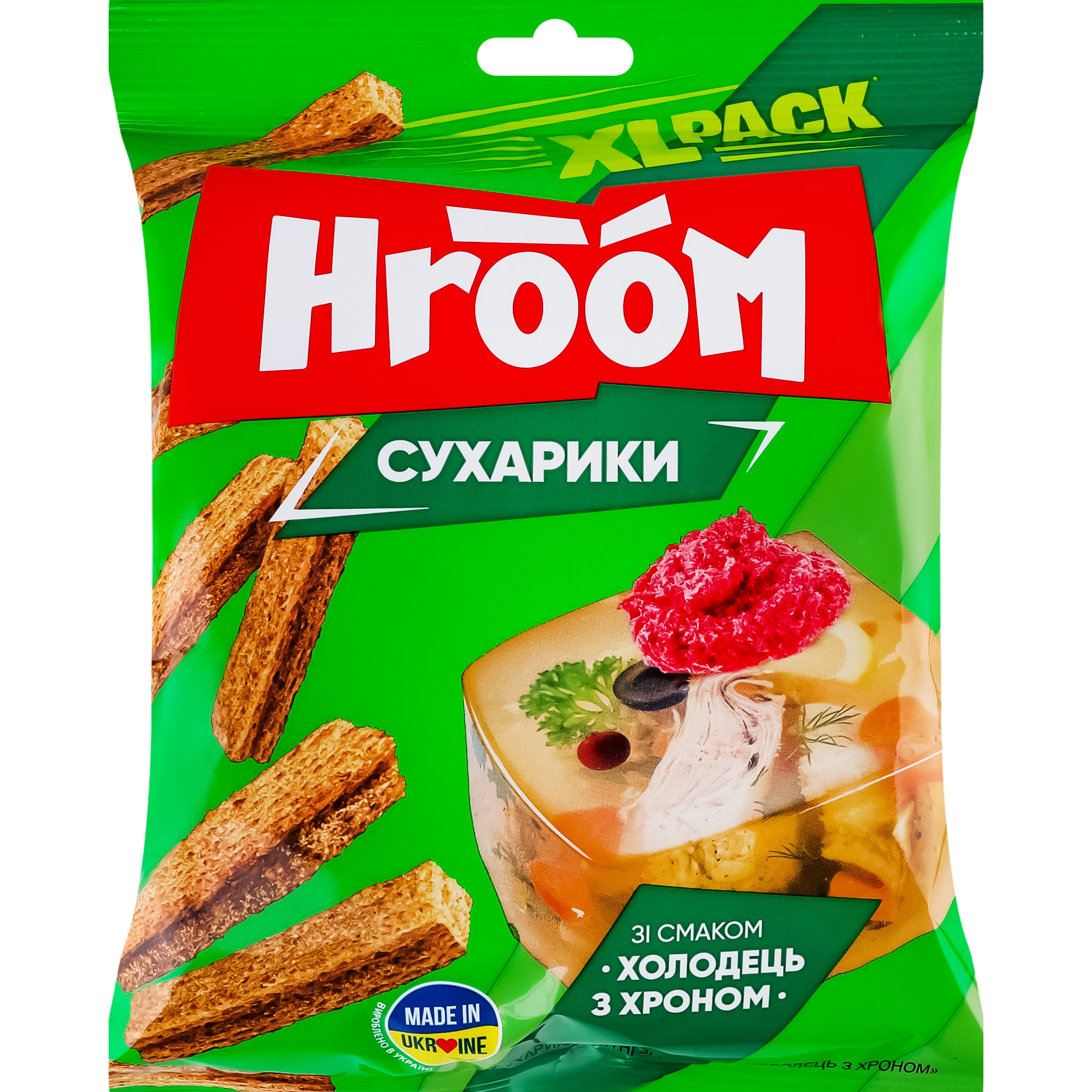 Сухарики ржаные Hroom! Холодец с хреном 100 г - фото 1