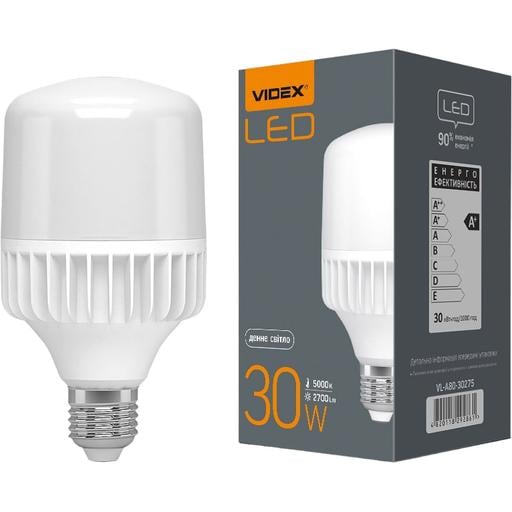 Світлодіодна лампа Videx LED A80 30W E27 5000K (VL-A80-30275) - фото 1