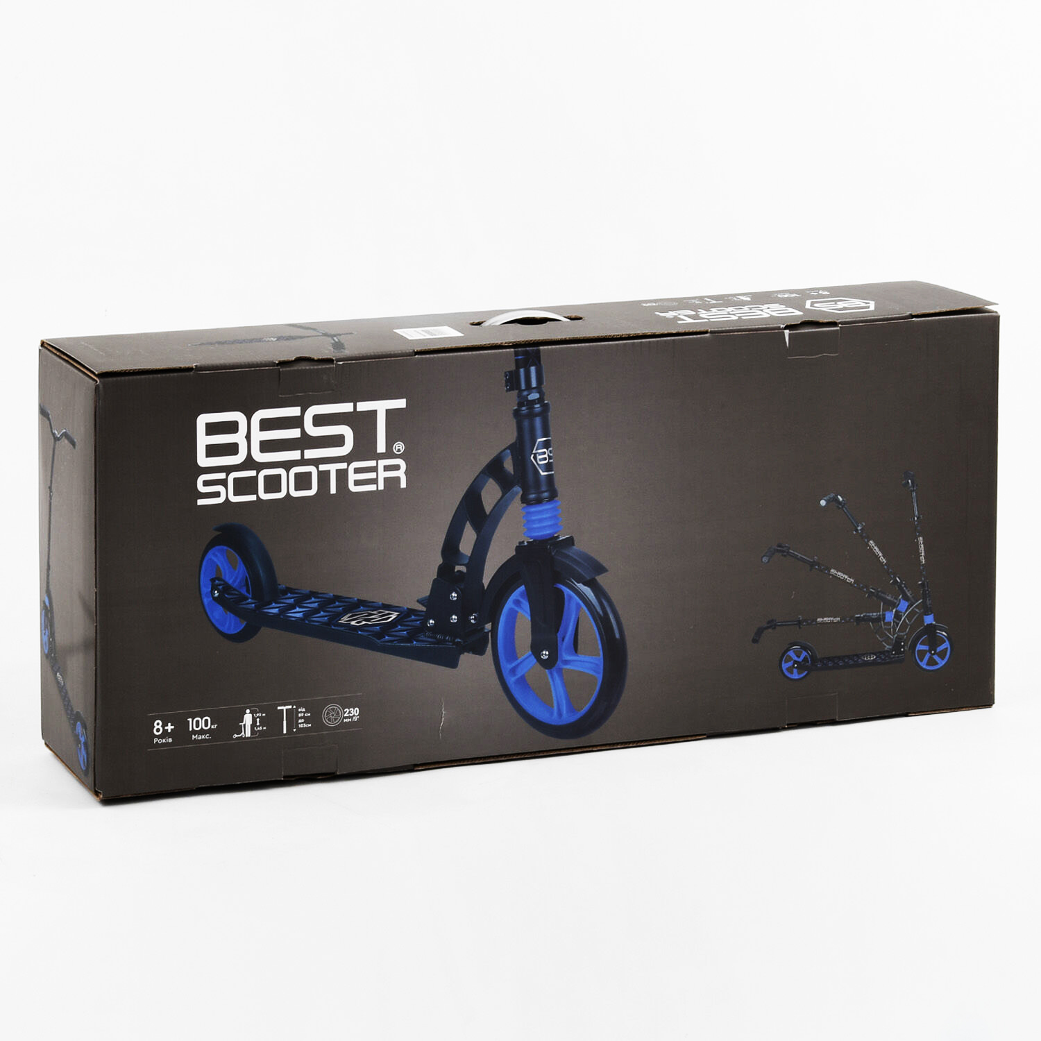 Самокат Best Scooter 85х16х36 см Черно-красный 000231606 - фото 6