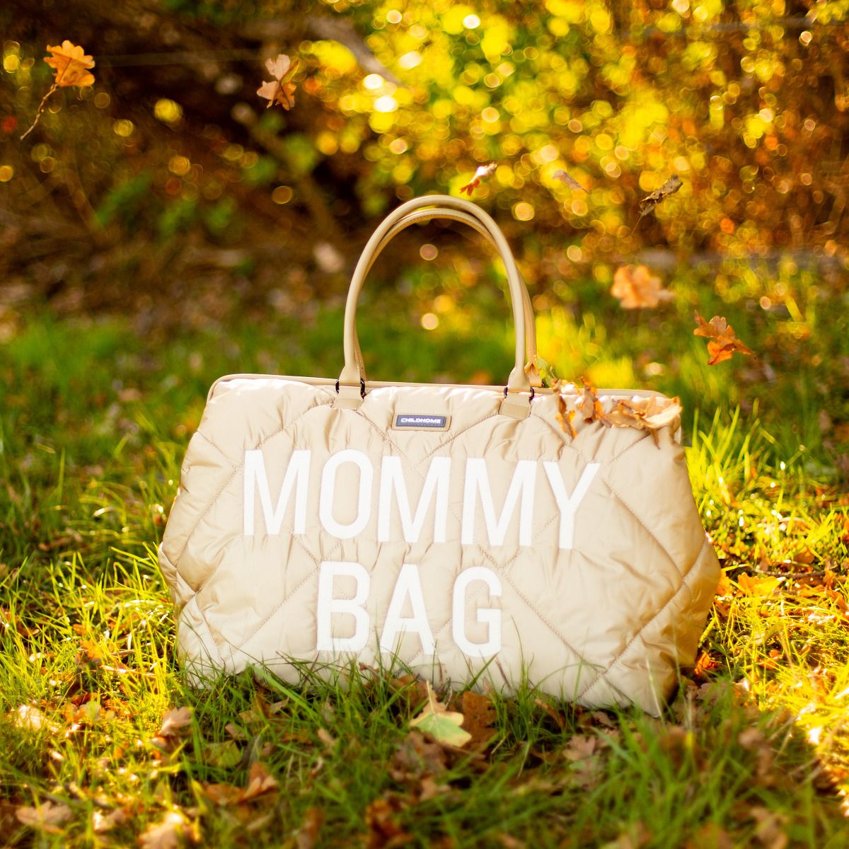 Сумка Childhome Mommy bag, дутая, бежевая (CWMBBPBE) - фото 11