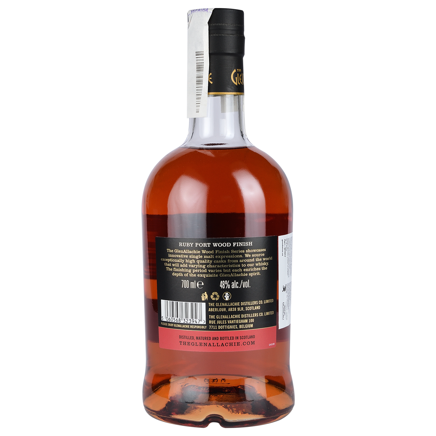 Віскі GlenAllachie Single Malt Scotch Whisky Ruby Port Wood Finish 12 yo, в подарунковій упаковці, 48%, 0,7 л - фото 2