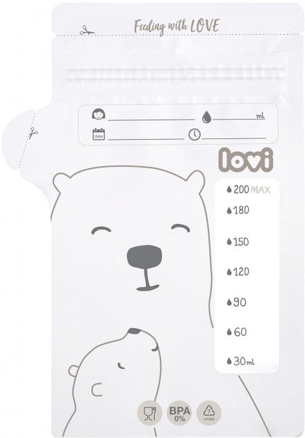 Пакеты для хранения молока Lovi Buddy bear, 25 шт. (12/208) - фото 2