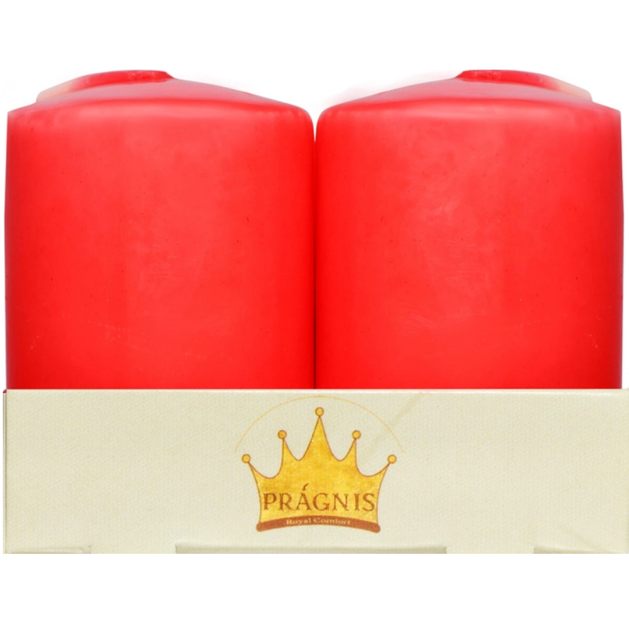 Свічка Pragnis, 3,6х6 см, 4 шт, червона (P366-4-125) - фото 1