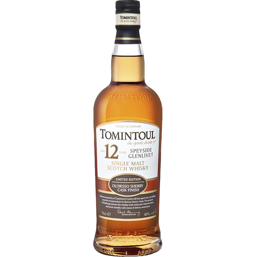 Виски Tomintoul Oloroso Cask 12 yo Single Malt Scotch Whisky, 40%, 0,7 л - фото 1