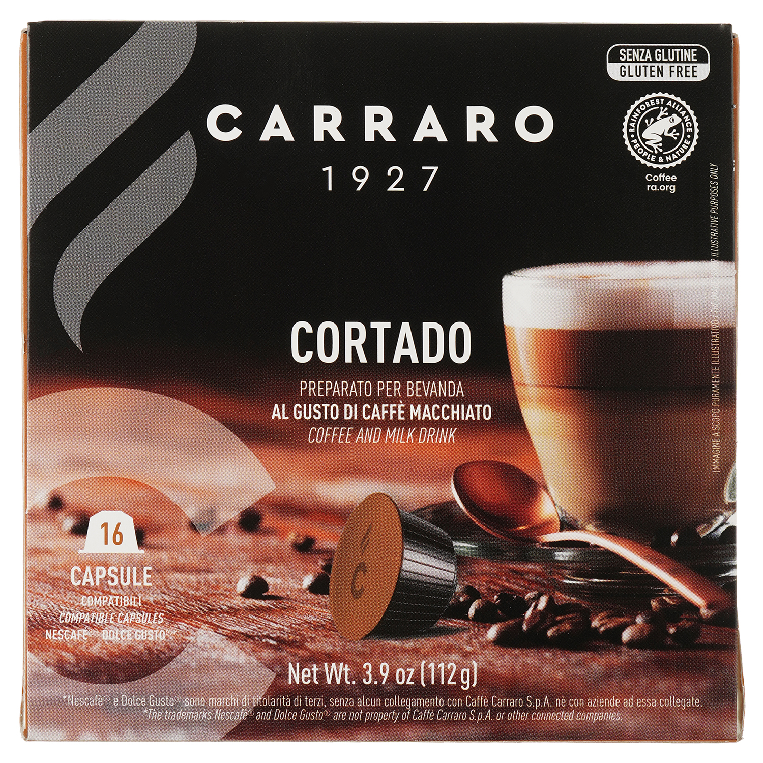 Кофе в капсулах Carraro Dolce Gusto Cortado, 16 капсул - фото 1