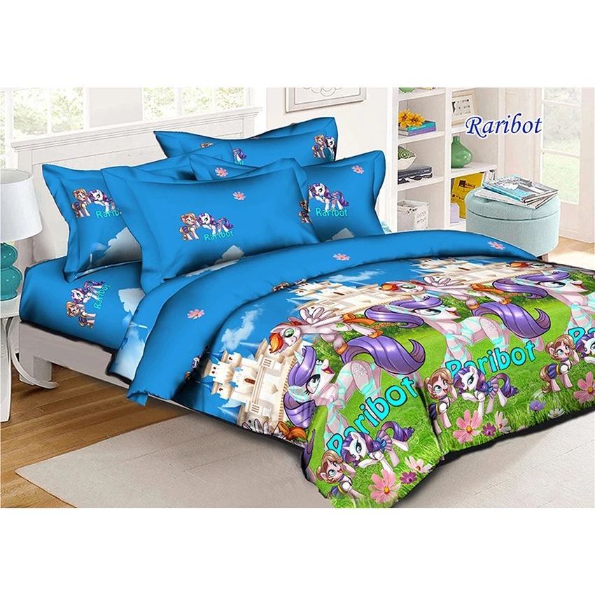 Комплект постільної білизни TAG Tekstil 1.5-спальний Різнокольоровий 000142843 (Raribot) - фото 1