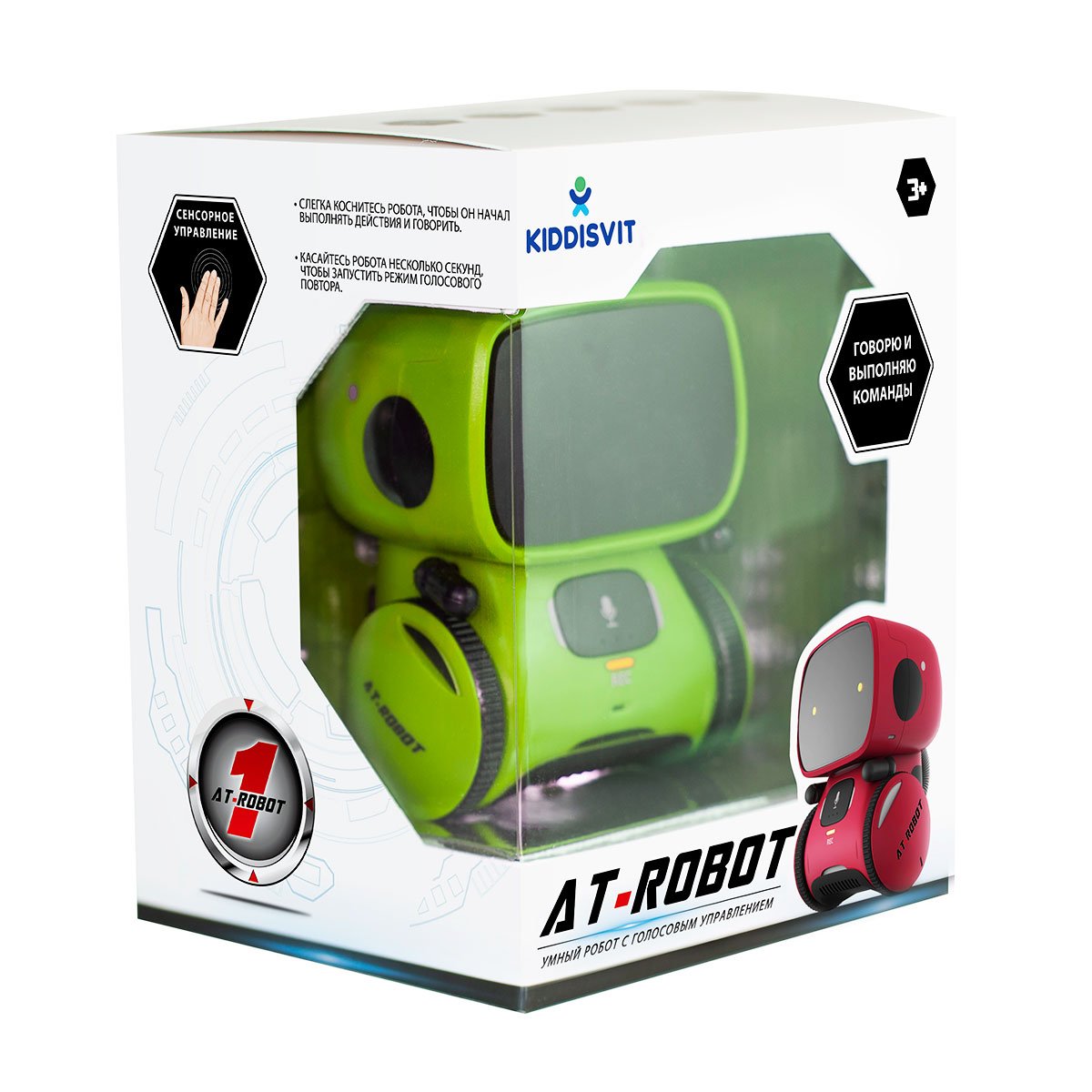 Інтерактивний робот AT-Robot, з голосовим управлінням, рос. мова, зелений (AT001-02) - фото 3