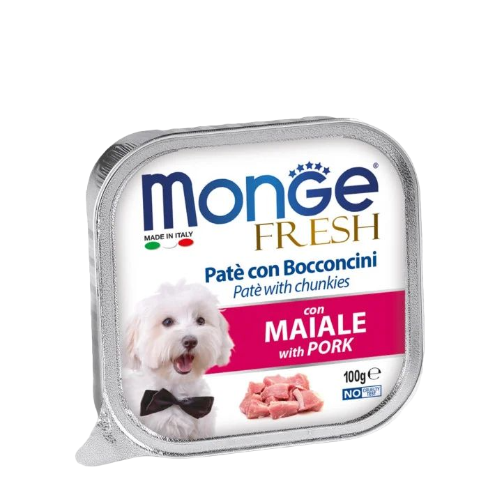 Влажный корм Monge Dog Fresh со свининой, 100 г - фото 1
