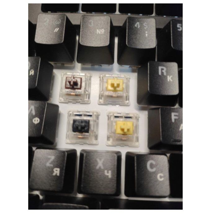 Клавіатура ігрова 1stPlayer MK-8 Gateron Titan Yellow Switch з підсвіткою black (448930) - фото 9