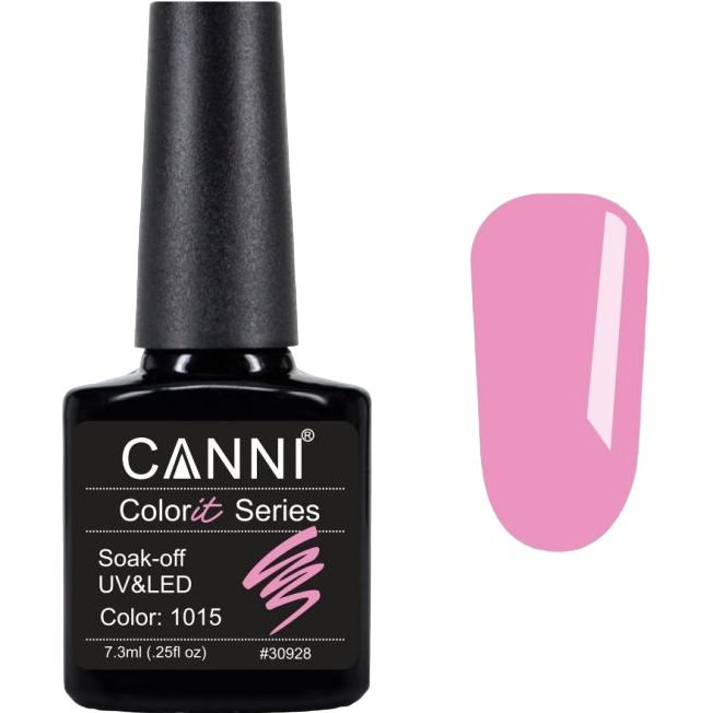 Гель-лак Canni Colorit 1015 розовый Барби 7.3 мл - фото 1