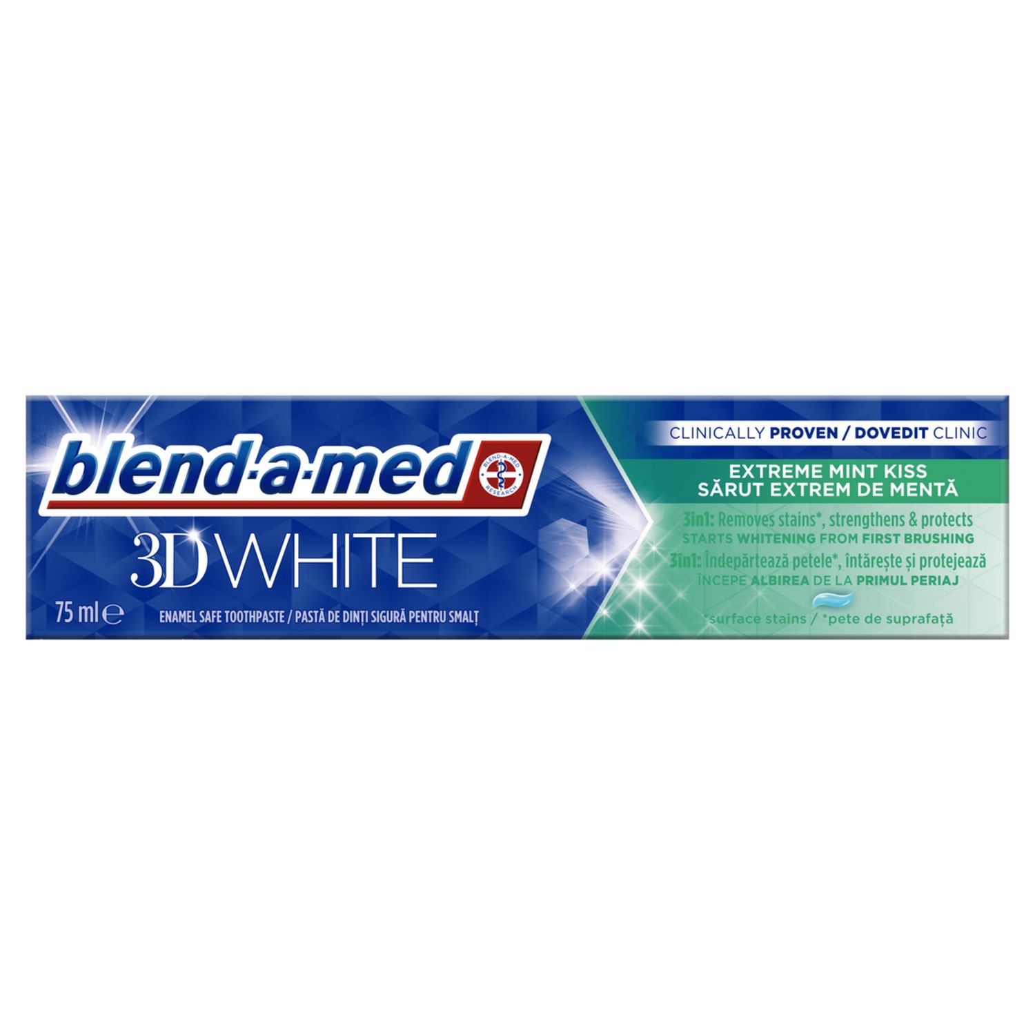 Зубная паста Blend-a-med 3D White Экстремальный мятный поцелуй 75 мл - фото 2